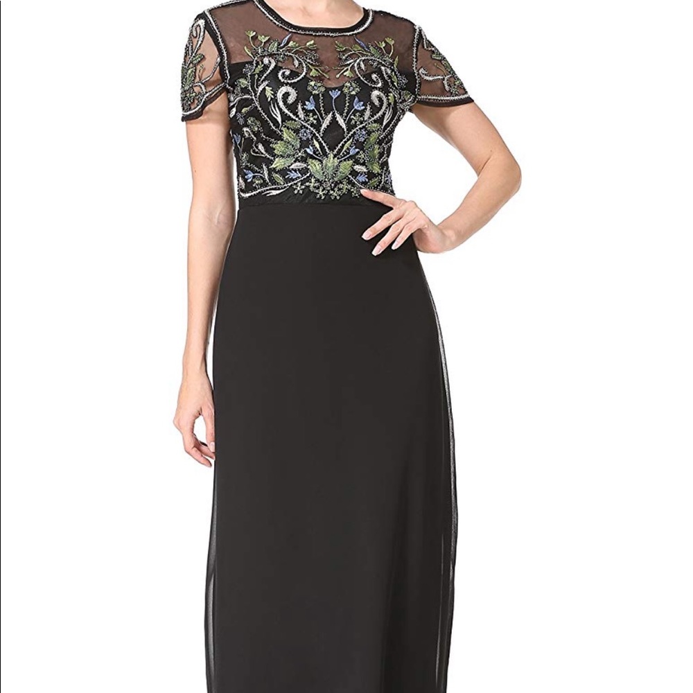 Beaded elegant black gown brand new